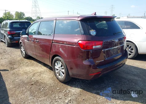 2017 Kia Sedona Lx из США, поврежденный, VIN KNDMB5C13H6309743
